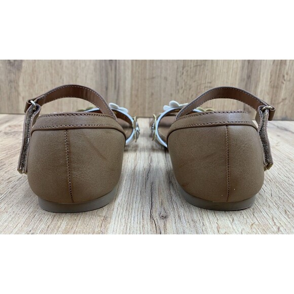 Michael Kors Toddler Girl Sandals Size 5 Brown Hook Loop Closure Casual Open Toe - Picture 7 of 16